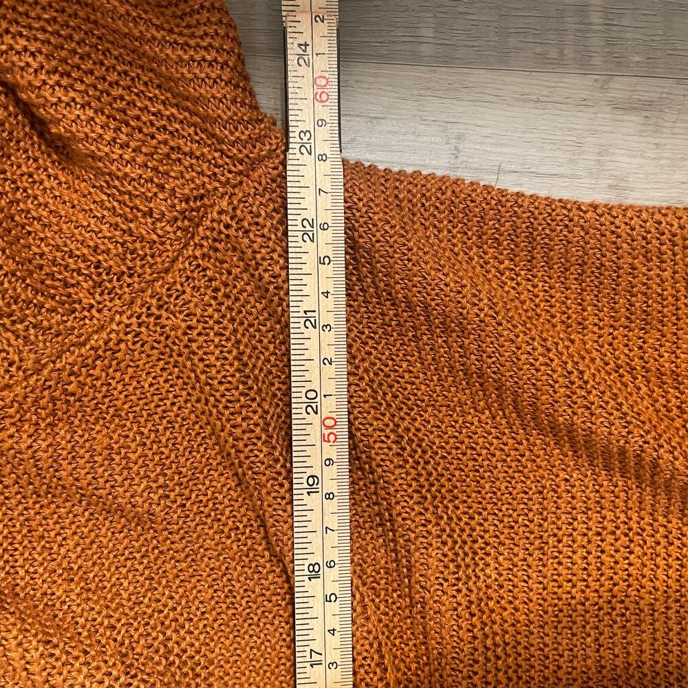 Banana Republic size XL Italian Linen Cardigan Sweater Rust - Picture 11 of 13